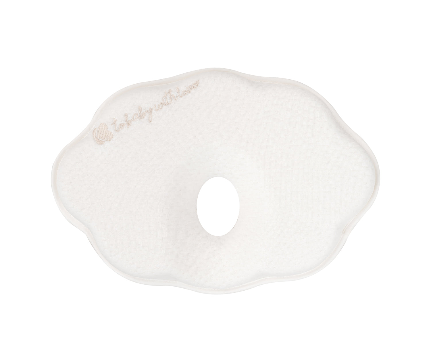 Almofada ergonómica de espuma viscoelástica Cloud Airknit, branca