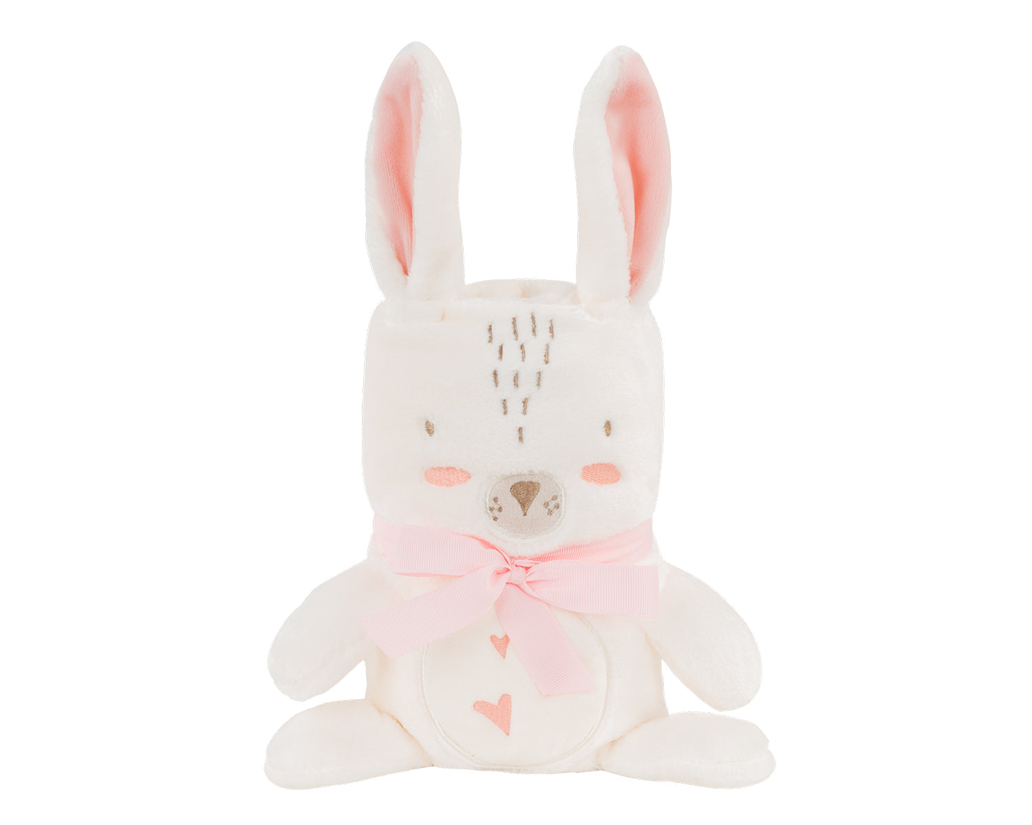 Manta de oferta com bordado 3D Coelhos Apaixonados