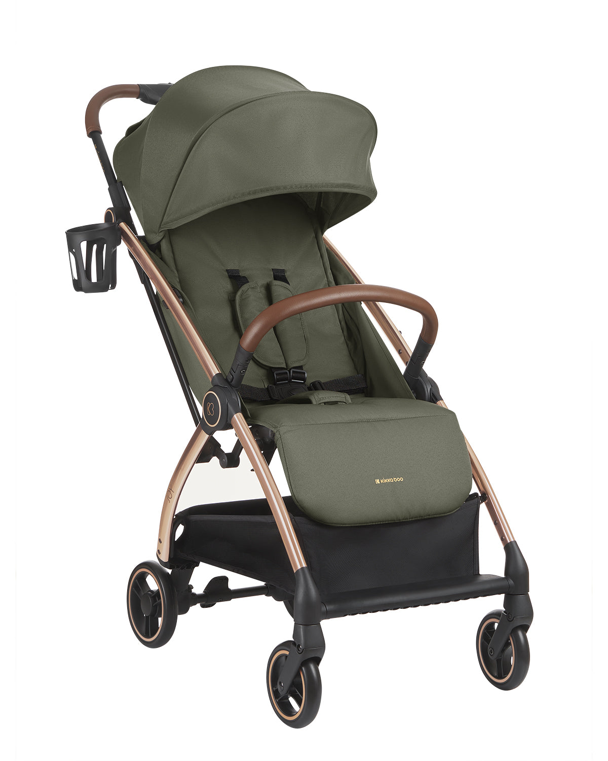 Carrinho de bebé autodobrável verde militar Joy