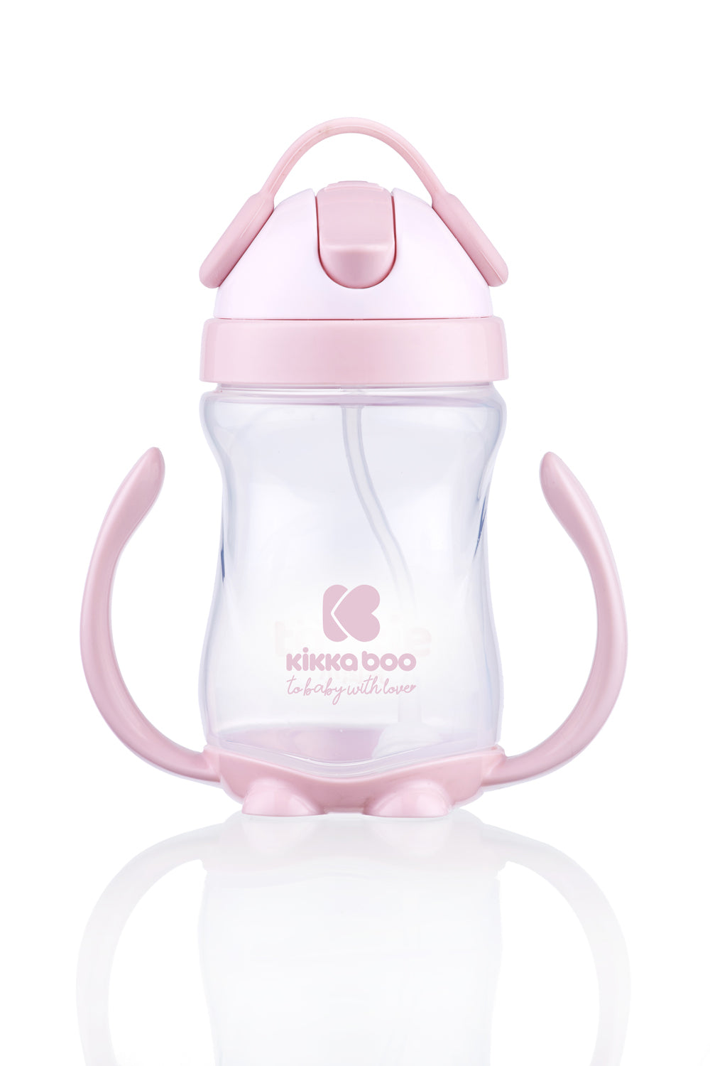 Copo com Palhinha 300ml Rosa