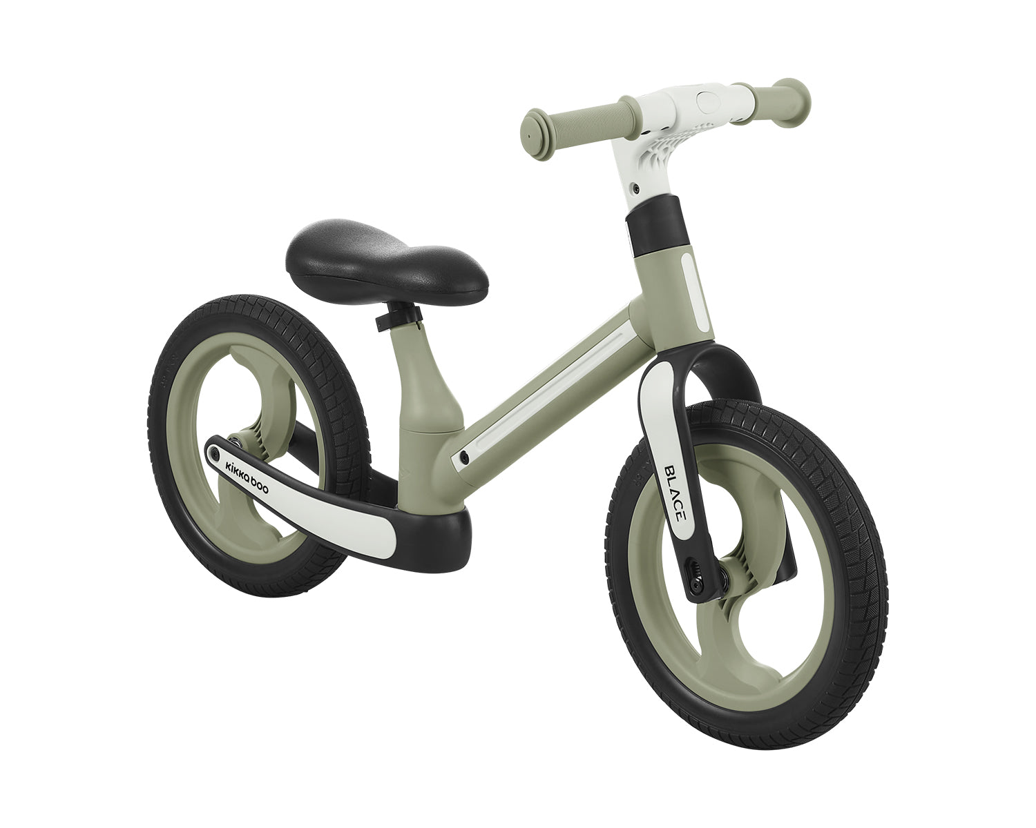 Bicicleta de equilíbrio verde militar preta