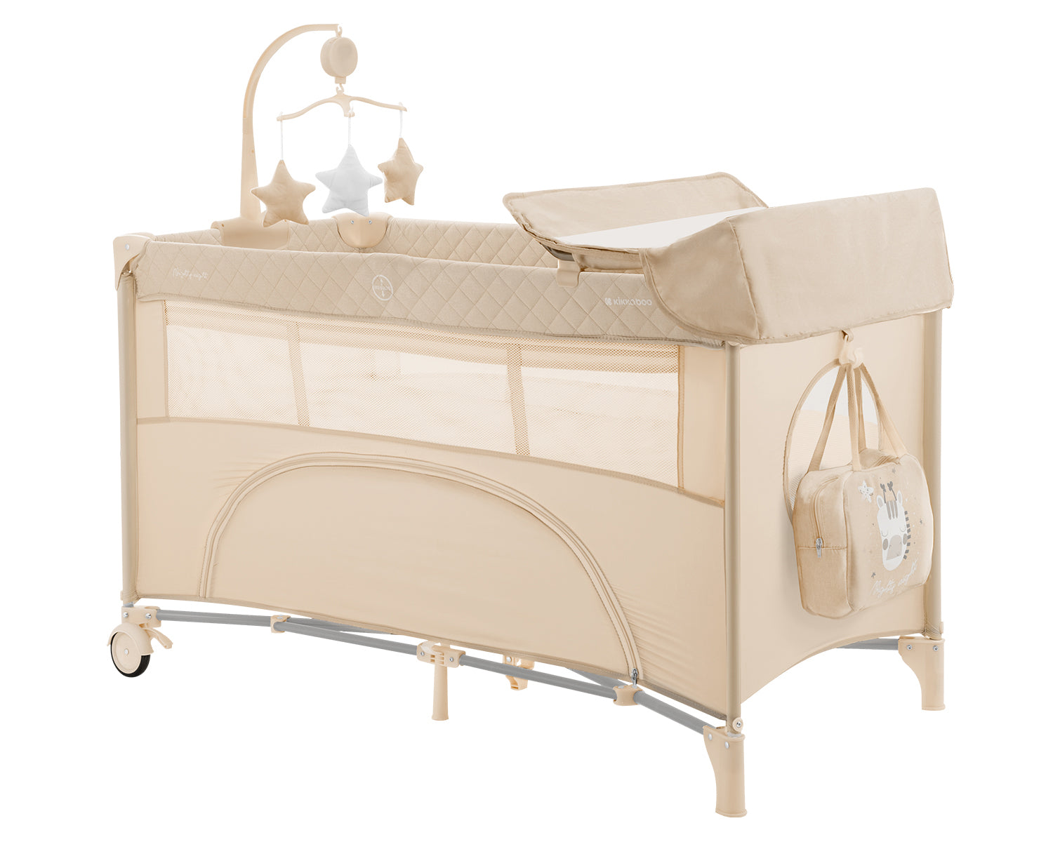 Cama de viagem Nighty Night bege de 2 andares