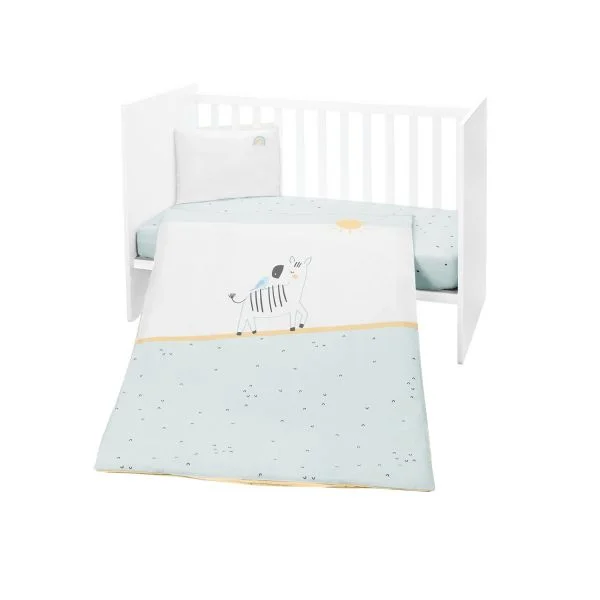 Kikkaboo Conjunto de Cama de 3 Peças Stripy Friends