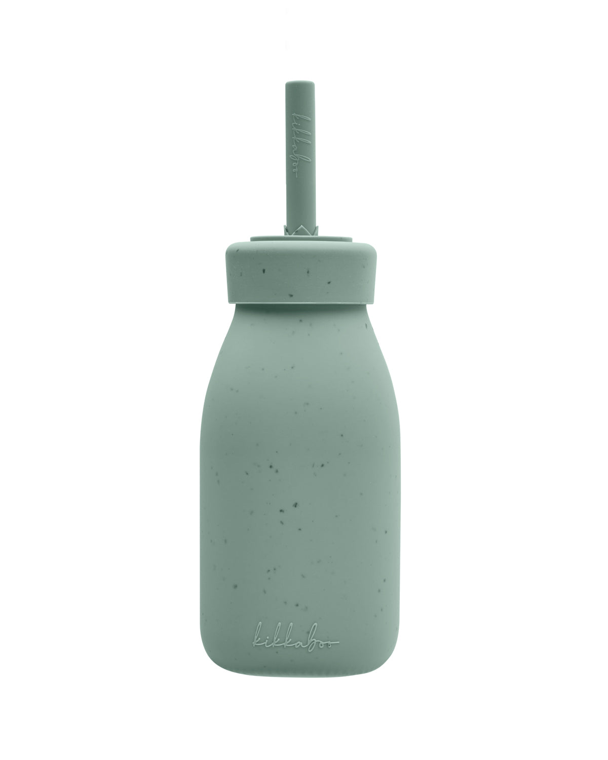 Biberão de silicone Platinum Sage com palhinha