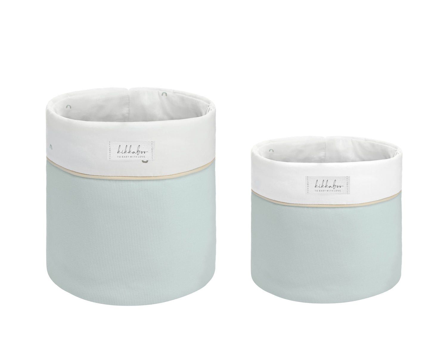 Conjunto de 2 cestos para berçário - Ovelha Sonolenta de 18 cm e 14 cm