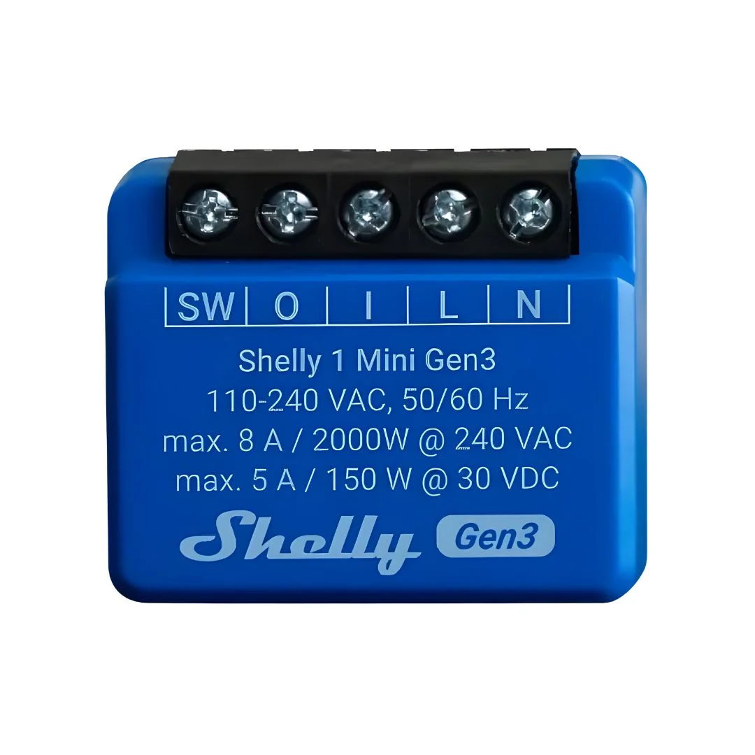 Shelly 1 Mini Gen3 Módulo Inteligente Wi-Fi Relé
