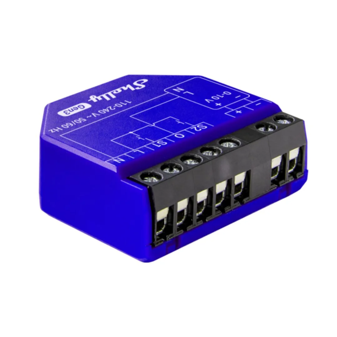 Shelly Dimmer 0/1-10V PM Gen3 - Módulo controlador inteligente WiFi