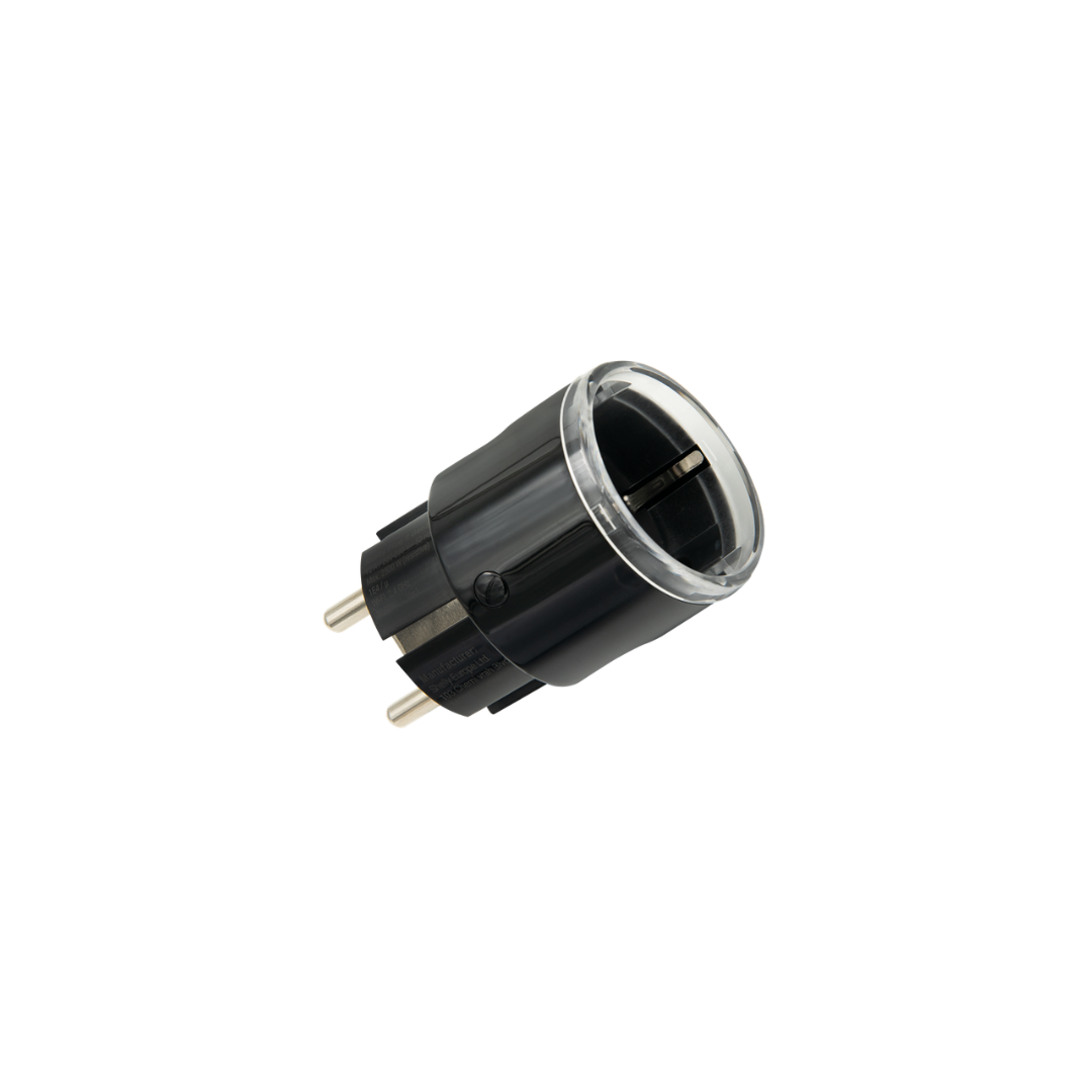 Shelly Tomada inteligente WiFi e Bluetooth compatível com Matter em Preto - Shelly Plug S Gen 3