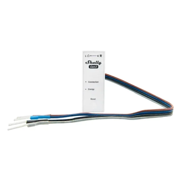 Shelly 3EM-63W Gen3 - Medidor de Energia Trifásico Compacto Wi-Fi - ligação por fio