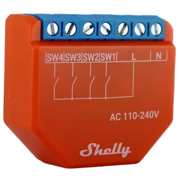 Shelly Plus i4 Interruptor Inteligente Wi-Fi AC 4 Canais