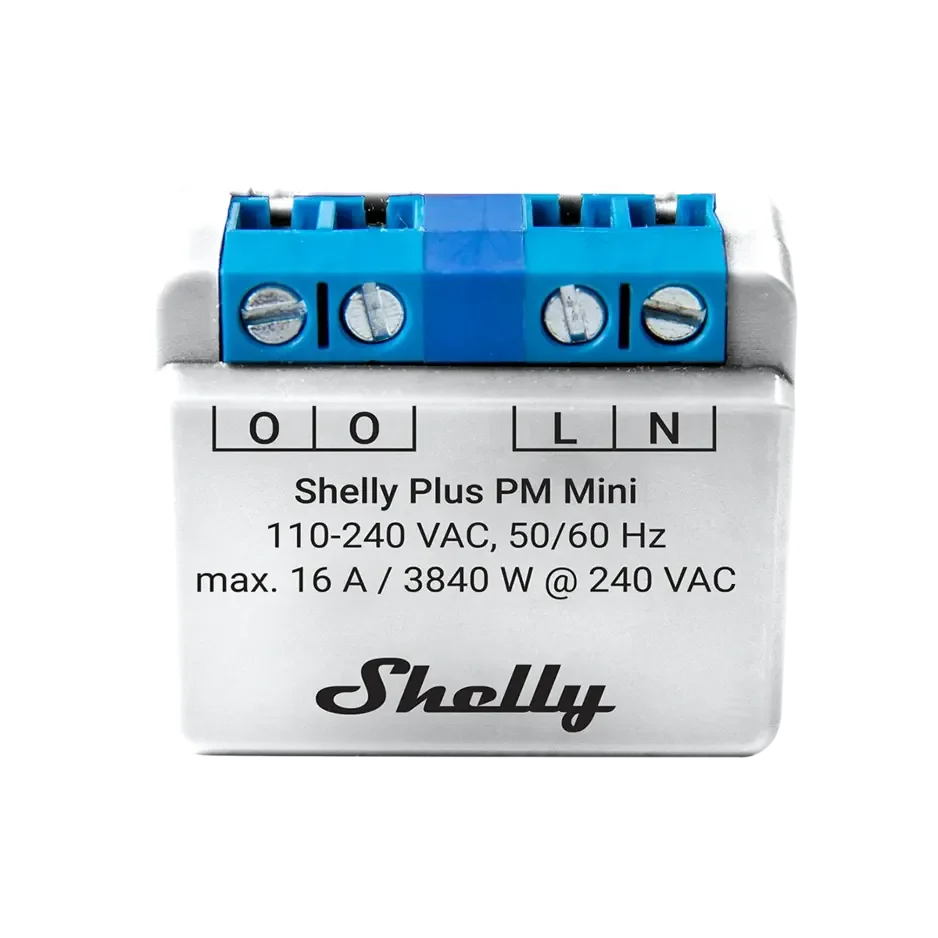 Shelly Plus PM Mini Módulo Inteligente Wi-Fi Medição de Energia