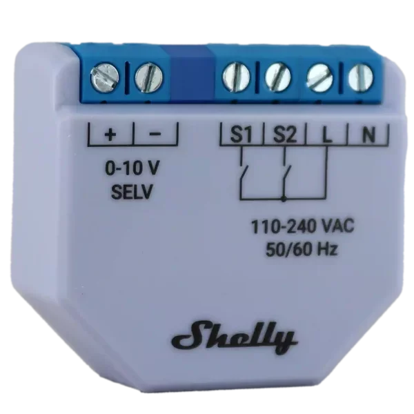 Shelly Plus 0-10V Dimmer Módulo Controlador Iluminação