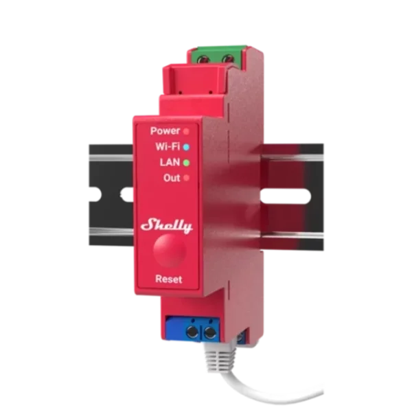 Shelly Pro 1PM Módulo Relé Wi-Fi Ethernet c/ Medidor de Consumo Calha DIN