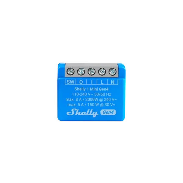 Shelly 1 Mini Gen4 - Mini módulo interruptor para automação WiFi/Zigbee/Matter - S1MG4