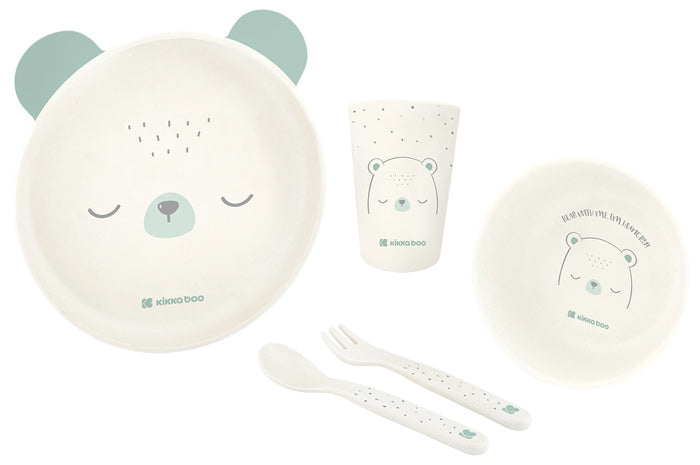 Conjunto refeição de PP Kikka Boo Bear with me Menta
