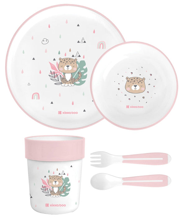 Conjunto refeição de PP Kikka Boo Savanna Rosa