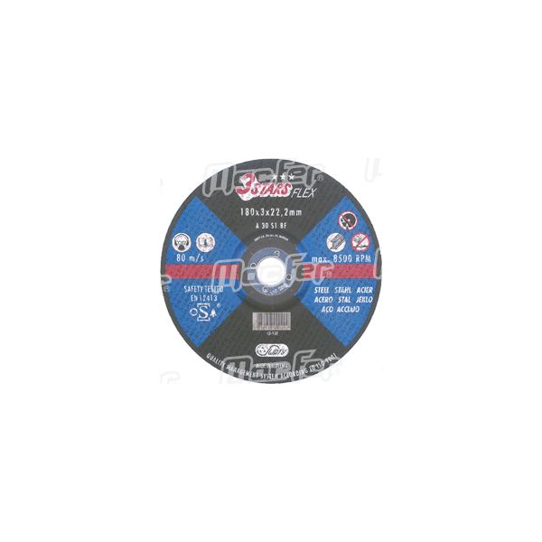 Macfer Disco Abrasivo Corte Ferro Swaty 3Stars 125x3,0x22,2mm - 089.0002