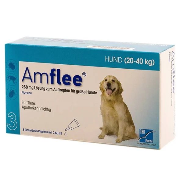 Amflee Spot On 268mg 20-40Kg 3 Pipetas