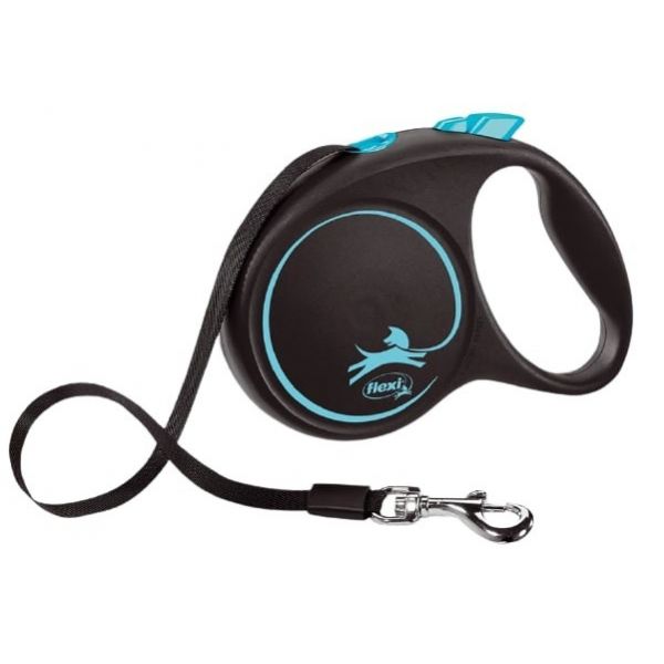 Flexi Trela de Rodadura Black Design 5 Metros de Nylon Negro/azul 916890