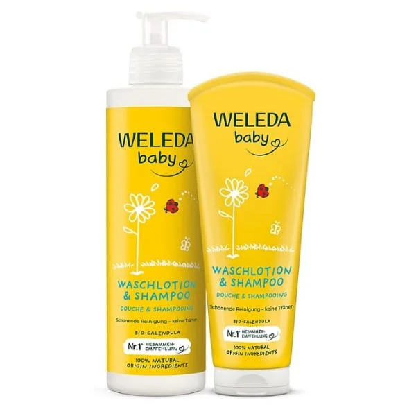 Weleda Baby Champô e Gel de Banho Calêndula 2 em 1 para Crianças 400ml