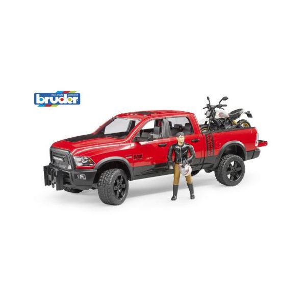 Bruder Pick Up RAM 2500 Power Wagon com Ducati Scrambler