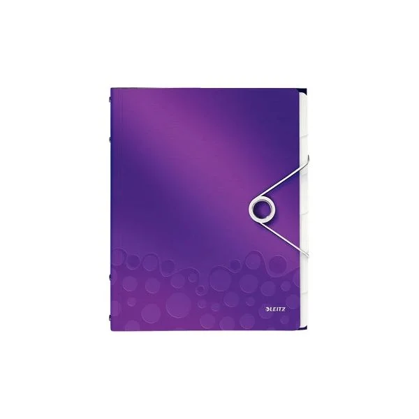 Leitz Pasta Organizadora Wow 6 Separadores Roxo (A4 Capacidade: 200 Folhas)