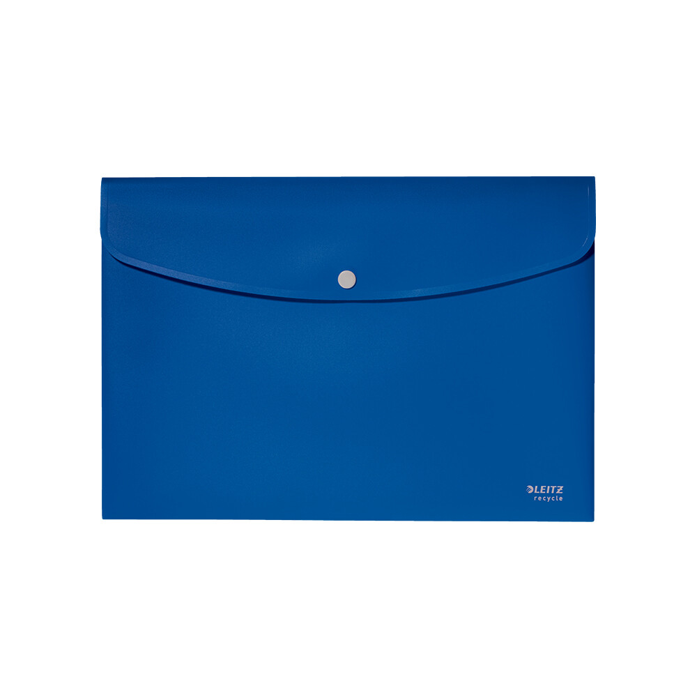 Bolsa Envelope A4 Fecho Bot o Recycle Azul