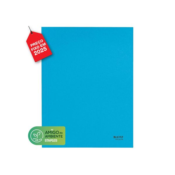Leitz Pasta Cartão Recycle A4 3 Abas Azul