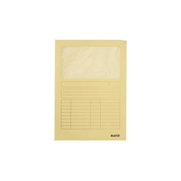 Leitz Pastas Protocolo com Janela Cx 100Un. Amarelo - 1001205