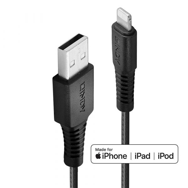 Lindy 31292 Cabo Conector Lightning 2 M Black