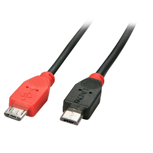 Lindy - 31758 cable USB 0,5 m USB 2.0 Micro-USB B Negro - 31758