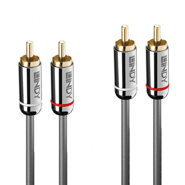 Lindy 35335 Cabo Áudio 3.5mm Fono Duplo Cromo 3m