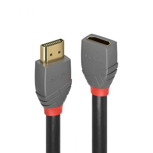 Lindy 36476 Cabo Extensão HDMI 2.0 Anthra Line 1m Black