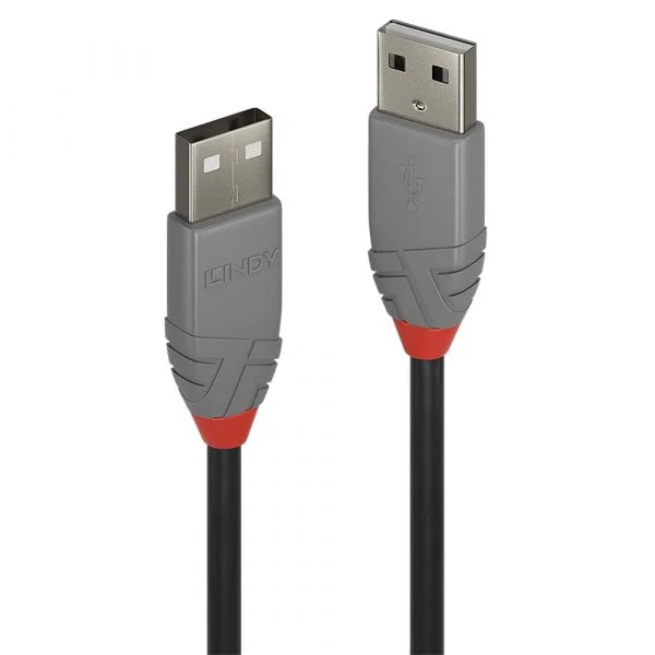 Lindy - 36694 cable USB 3 m USB 2.0 USB A Negro, Gris - 36694