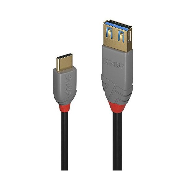 Lindy - 36895 cable USB 0,15 m USB 3.2 Gen 2 (3.1 Gen 2) USB C USB A Negro - 36895