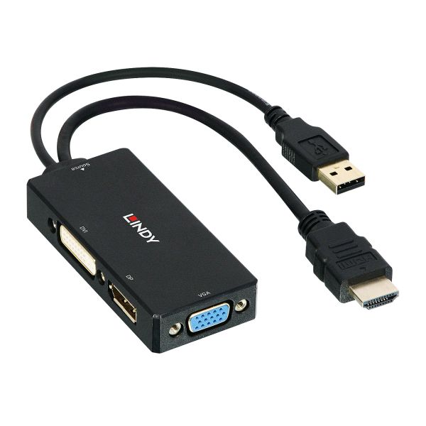 Lindy Conversor HDMI para DP/DVI/VGA Multi