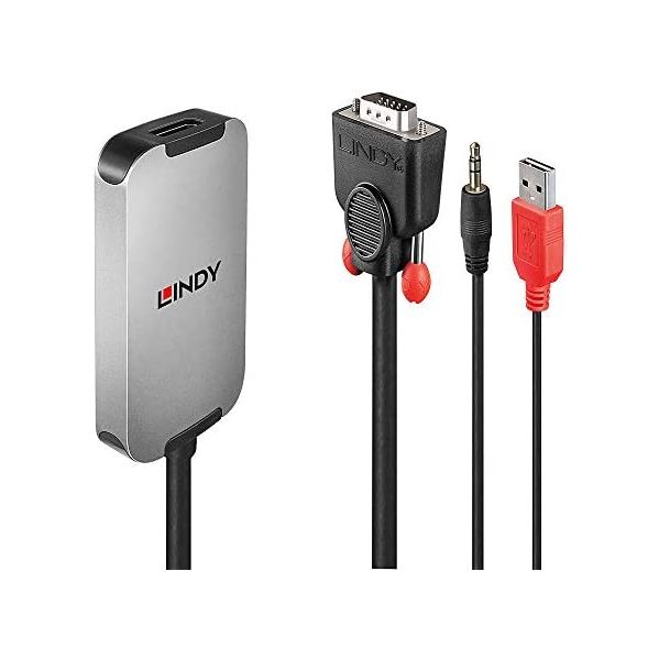Lindy Conversor VGA para DisplayPort 1.2 38296 Preto