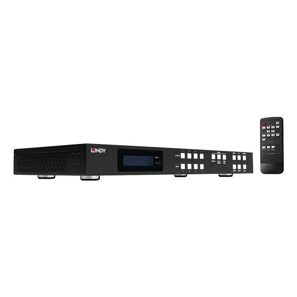 Lindy 38390 Switch Matrix HDMI 4x4 4K60 Seamless Multi-View Video Wall com OLED