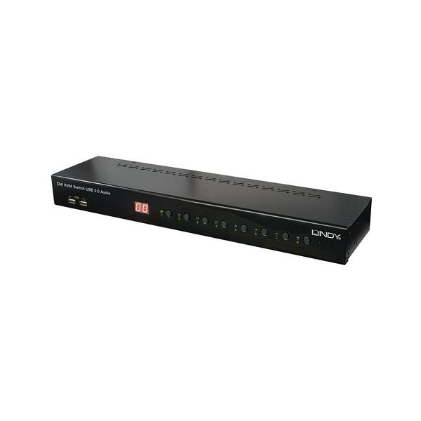 Lindy Dvi-i Single Link USB 2.0 Audio Kvm Switch Pro 8 Port - 39317