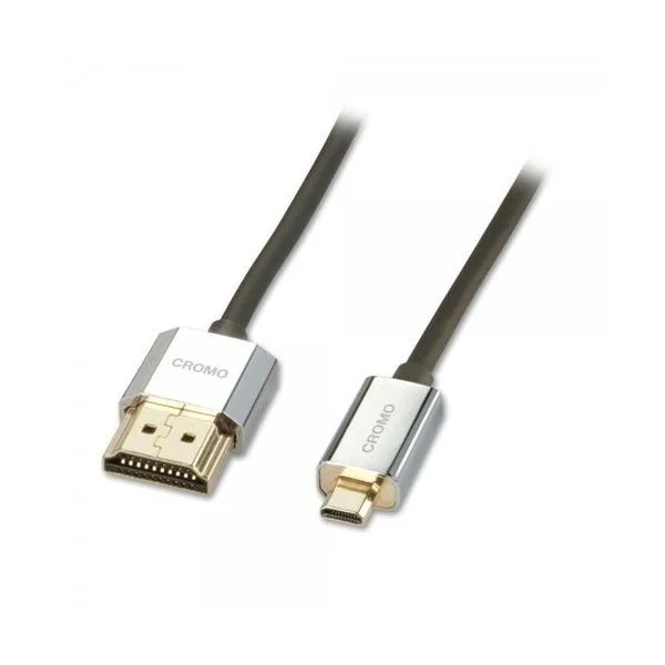 Lindy Hdmi High Speed Cabo para Micro Hdmi Cromo Slim 1m