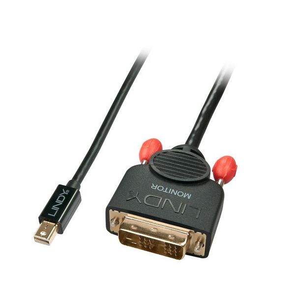 Lindy Mini-displayport para DVI-D Cabo Black 3m - 41953