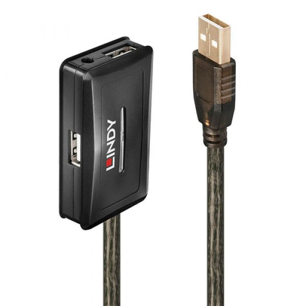 Lindy 42635 Hub Extensor Ativo USB 2.0 10m Cinzento