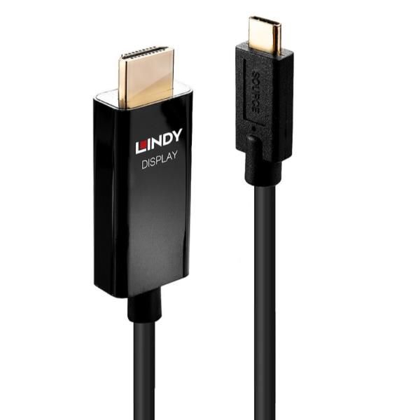 Lindy Cabo Adaptador USB-C para HDMI 4K60 HDR 2 Metros Preto