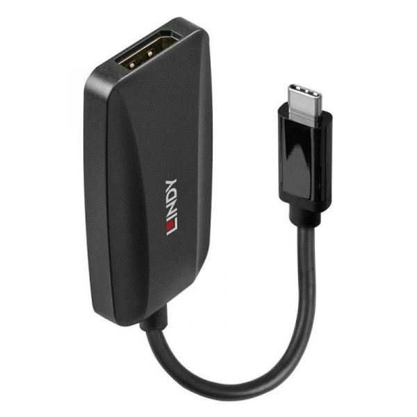 Lindy Adaptador USB Tipo C para DisplayPort 1.4 43337 8K Preto