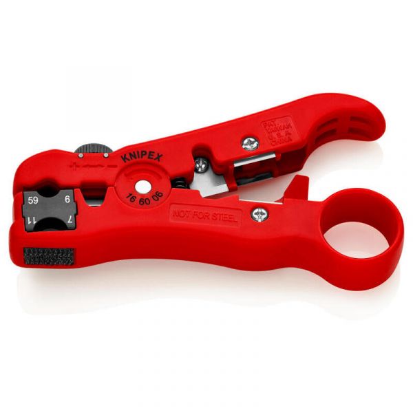 Knipex Wire Stripping Tool For Coax And Data Cable Vermelho