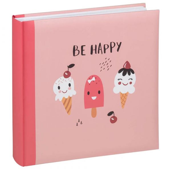 Walther Álbum de Fotos Be Happy 26x25 cm 50 Páginas Brancas Baby Pink