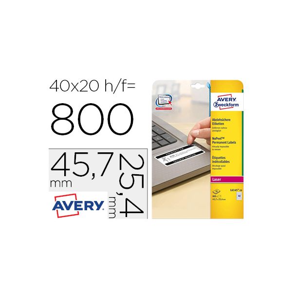 Avery C.20F ETIQ.LAS.45,7x25,4 L6145-20 4004182059876 D - L6145-20