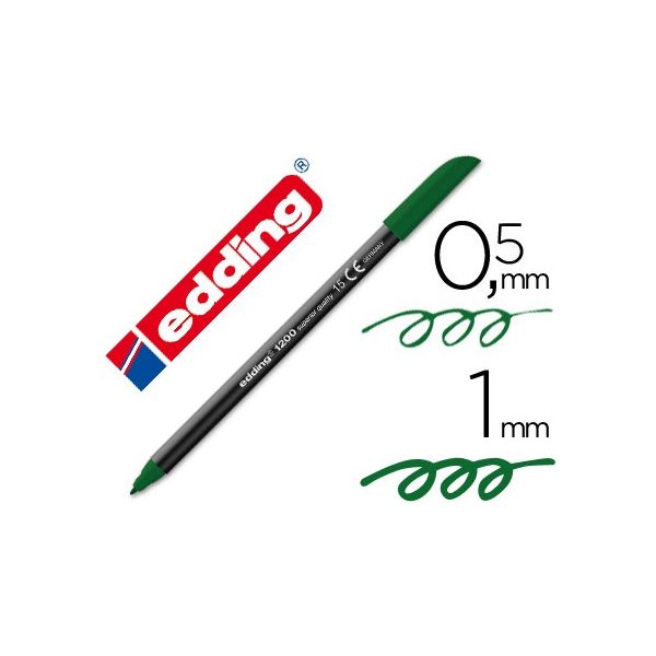 Edding Marcador Ponta Fibra 1200 Verde Oliva N.15 -ponta Redeond - 27163