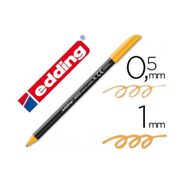 Edding Marcador Ponta Fibra 1200 Laranja Claro N.16 -ponta Redeo - 27164