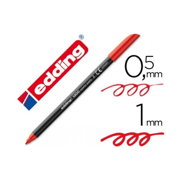 Edding Marcador Ponta Fibra 1200 Vermelho Ingles N.28 -ponta Vermelho - 27171